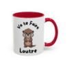 Mug Loutre En Colère – Tasse Céramique Illustration Animale Drôle – Cadeau Humour & Nature