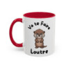 Mug Loutre En Colère – Tasse Céramique Illustration Animale Drôle – Cadeau Humour & Nature