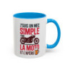 Mug J’suis un Mec Simple Moto Apéro – Tasse Céramique Humour Motard – Cadeau Biker Original