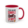 Mug J’suis un Mec Simple Moto Apéro – Tasse Céramique Humour Motard – Cadeau Biker Original
