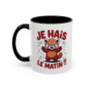 Mug Je hais le matin – Tasse Céramique Panda Roux Humoristique – Cadeau Réveil Difficile Bureau Collègue
