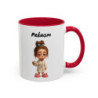Mug Personnalisé Prénom – Tasse Fille Fatiguée avec Café – Cadeau Humour Matin