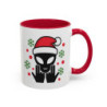 Teecustom Mug Alien Signe JUL Noël OVNI Style Rap Français Cadeau Original et Fun Noir Bleu Rouge