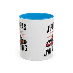 Mug J’peux pas j’ai Karting – Tasse Céramique Humour Pilote Kart – Cadeau Passion Sport Automobile