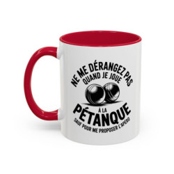 Mug Ne me dérangez pas quand je joue à la pétanque – Tasse Céramique Humour Apéro – Cadeau Joueur de Pétanque