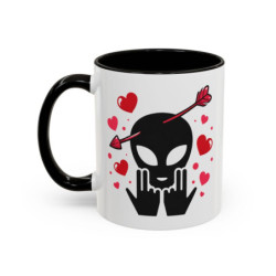 Mug Alien Signe JUL Saint-Valentin OVNI Style Rap Français Cadeau Original et Fun