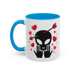 Mug Alien Signe JUL Saint-Valentin OVNI Style Rap Français Cadeau Original et Fun