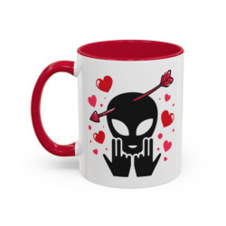 Mug Alien Signe JUL Saint-Valentin OVNI Style Rap Français Cadeau Original et Fun