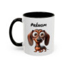 Mug Chien Teckel Personnalisé avec Prénom – Tasse Céramique Chien Mignon – Cadeau Original Amoureux des Animaux