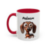 Mug Chien Teckel Personnalisé avec Prénom – Tasse Céramique Chien Mignon – Cadeau Original Amoureux des Animaux