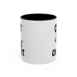 Mug Chat Humoristique "Chat Chuffit" – Tasse Céramique Chat avec Café – Cadeau Drôle Amoureux des Chats