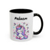Mug Licorne Personnalisé Prénom – Tasse Céramique Kawaii Musique – Cadeau Enfant Fille Anniversaire