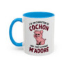 Mug J’ai un caractère de cochon – Tasse Céramique Humour Animal – Cadeau Drôle Original