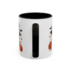 Mug Céramique Alien Sorcier Halloween – Tasse Citrouilles Fun 325ml – Cadeau Original Geek Café Noir