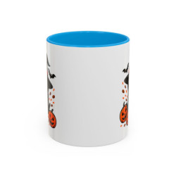 Mug Céramique Alien Sorcier Halloween – Tasse Citrouilles Fun 325ml – Cadeau Original Geek Café Noir