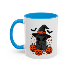 Mug Céramique Alien Sorcier Halloween – Tasse Citrouilles Fun 325ml – Cadeau Original Geek Café Noir
