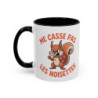 Mug Drôle Écureuil "Me casse pas les noisettes" – Tasse Humour Animal – Cadeau Original Homme Femme