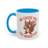 Mug Drôle Écureuil "Me casse pas les noisettes" – Tasse Humour Animal – Cadeau Original Homme Femme