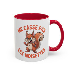 Mug Drôle Écureuil "Me casse pas les noisettes" – Tasse Humour Animal – Cadeau Original Homme Femme