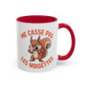 Mug Drôle Écureuil "Me casse pas les noisettes" – Tasse Humour Animal – Cadeau Original Homme Femme