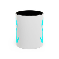 Teecustom Mug Alien Signe JUL Bleu OVNI Style Rap Français Cadeau Original et Fun