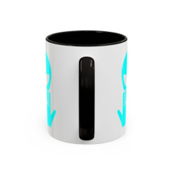 Teecustom Mug Alien Signe JUL Bleu OVNI Style Rap Français Cadeau Original et Fun