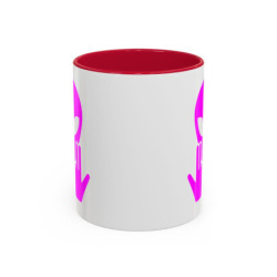 Teecustom Mug Alien Signe JUL OVNI Style Rap Rose Français Cadeau Original et Fun