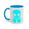 Teecustom Mug Alien Signe JUL Bleu OVNI Style Rap Français Cadeau Original et Fun
