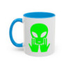 Teecustom Mug Alien Signe JUL OVNI Vert Style Rap Français Cadeau Original et Fun Noir Bleu Rouge