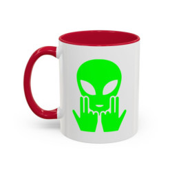 Teecustom Mug Alien Signe JUL OVNI Vert Style Rap Français Cadeau Original et Fun Noir Bleu Rouge