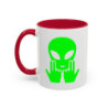Teecustom Mug Alien Signe JUL OVNI Vert Style Rap Français Cadeau Original et Fun Noir Bleu Rouge