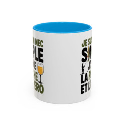 Mug “Je suis un mec simple, je pêche et l’apéro” – Tasse Céramique Humour Pêcheur – Cadeau Homme Fun