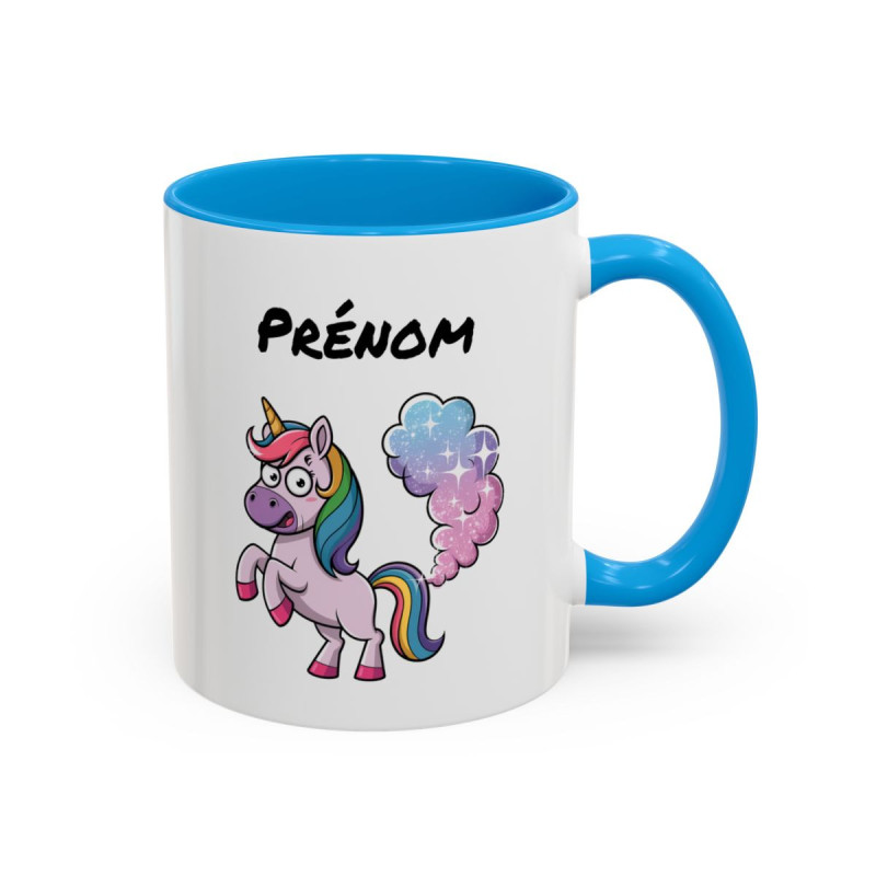 Mug Licorne Humoristique – Tasse Céramique Fantaisie Arc-en-ciel – Cadeau Fun Enfant et Adulte