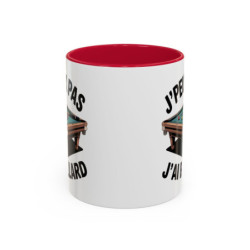 Mug “J’peux pas j’ai billard” – Tasse Céramique Humour Joueur de Billard – Cadeau Fun Sport Bar et Maison