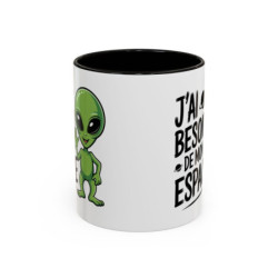 Mug “J’ai besoin de mon espace” – Tasse Céramique Humour Alien – Cadeau Fun Geek et Science-Fiction