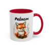 Mug Renard Personnalisable avec Prénom – Tasse Céramique Illustration Animale – Cadeau Mignon Enfant et Adulte