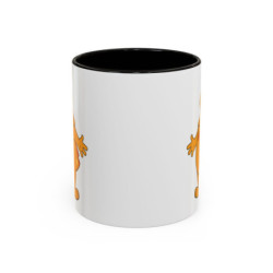 Mug Casimir 325ml – Tasse Céramique Personnage Orange– Cadeau Nostalgie Télé Noir Bleu Rouge