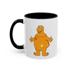 Mug Casimir 325ml – Tasse Céramique Personnage Orange– Cadeau Nostalgie Télé Noir Bleu Rouge