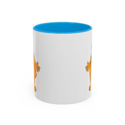 Mug Casimir 325ml – Tasse Céramique Personnage Orange– Cadeau Nostalgie Télé Noir Bleu Rouge