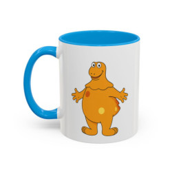Mug Casimir 325ml – Tasse Céramique Personnage Orange– Cadeau Nostalgie Télé Noir Bleu Rouge