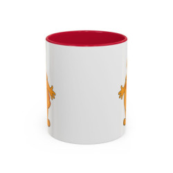 Mug Casimir 325ml – Tasse Céramique Personnage Orange– Cadeau Nostalgie Télé Noir Bleu Rouge