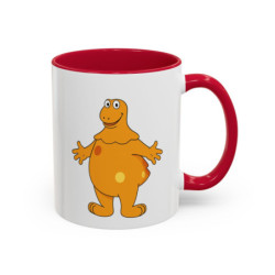 Mug Casimir 325ml – Tasse Céramique Personnage Orange– Cadeau Nostalgie Télé Noir Bleu Rouge