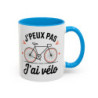 Mug “J’peux pas j’ai vélo” – Tasse Céramique Humour Cycliste – Cadeau Fan de Vélo Route & Ville