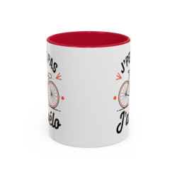 Mug “J’peux pas j’ai vélo” – Tasse Céramique Humour Cycliste – Cadeau Fan de Vélo Route & Ville