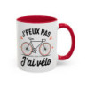 Mug “J’peux pas j’ai vélo” – Tasse Céramique Humour Cycliste – Cadeau Fan de Vélo Route & Ville