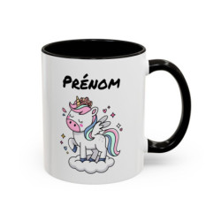 Mug Licorne Personnalisable – Tasse Céramique Fantaisie Princesse Kawaii – Cadeau Fille Enfant Anniversaire