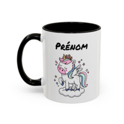 Mug Licorne Personnalisable – Tasse Céramique Fantaisie Princesse Kawaii – Cadeau Fille Enfant Anniversaire