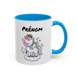Mug Licorne Personnalisable – Tasse Céramique Fantaisie Princesse Kawaii – Cadeau Fille Enfant Anniversaire