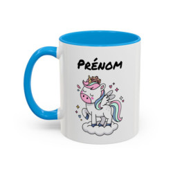 Mug Licorne Personnalisable – Tasse Céramique Fantaisie Princesse Kawaii – Cadeau Fille Enfant Anniversaire