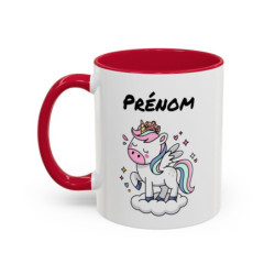 Mug Licorne Personnalisable – Tasse Céramique Fantaisie Princesse Kawaii – Cadeau Fille Enfant Anniversaire